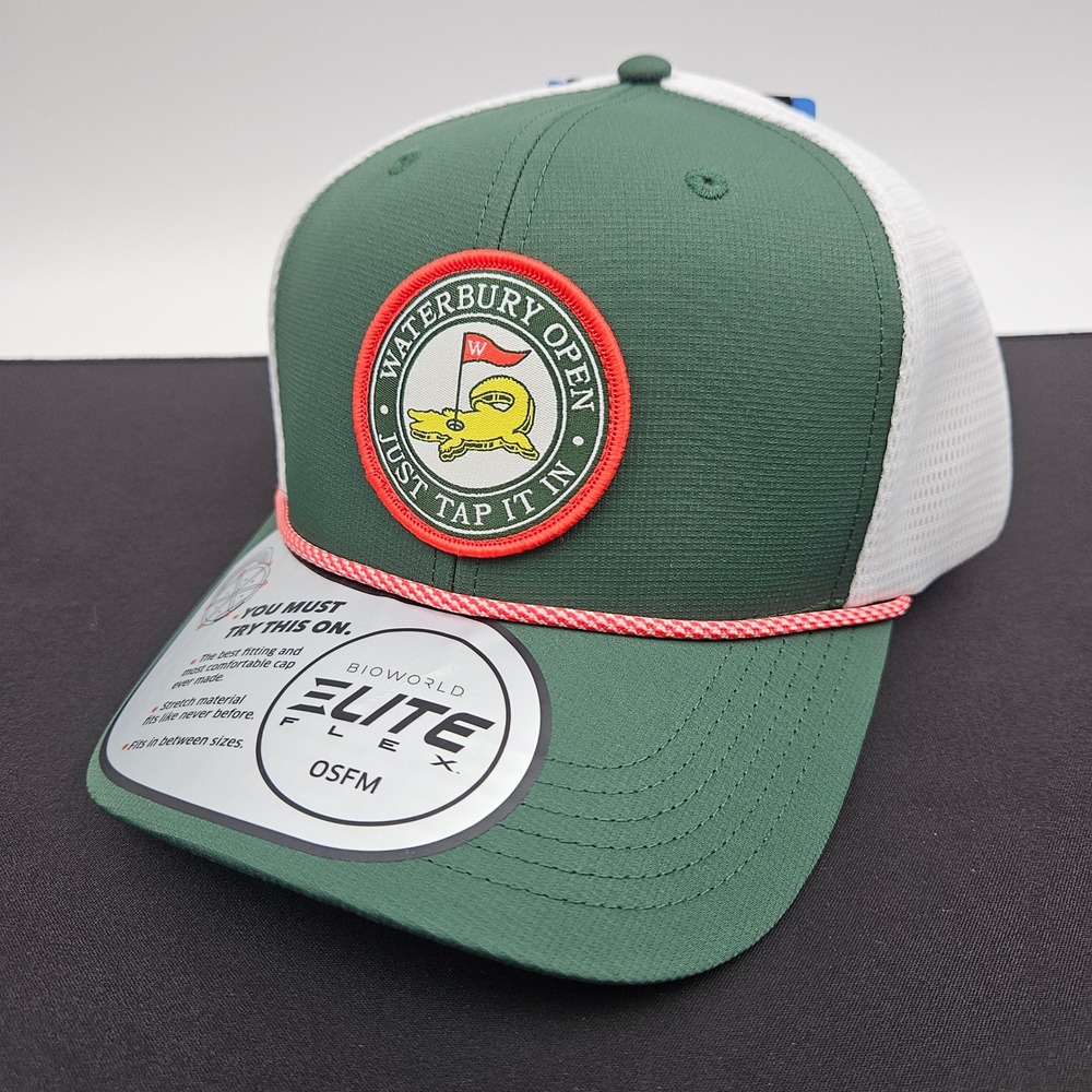 Happy Gilmore Waterbury Open Bioworld Elite Flex Trucker Hat Green OSFM